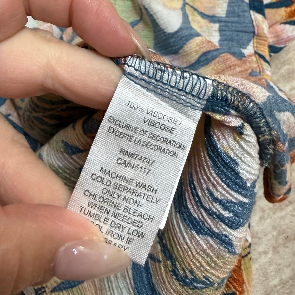 Natural Reflections Women’s XXL Tropical Gauze Dress Floral Resort Vacation - Picture 6 of 8